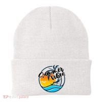 Summer Vibes Sunset Beach Tropical Beanie thumb 0