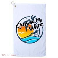 Summer Vibes Sunset Beach Tropical Golf Towel thumb 0