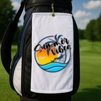 Summer Vibes Sunset Beach Tropical Golf Towel thumb 2