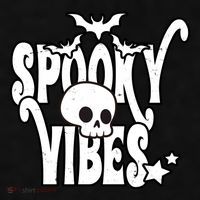 Spooky Vibes Skull Halloween Ladies PosiCharge Tri-Blend Wicking Tank thumb 2