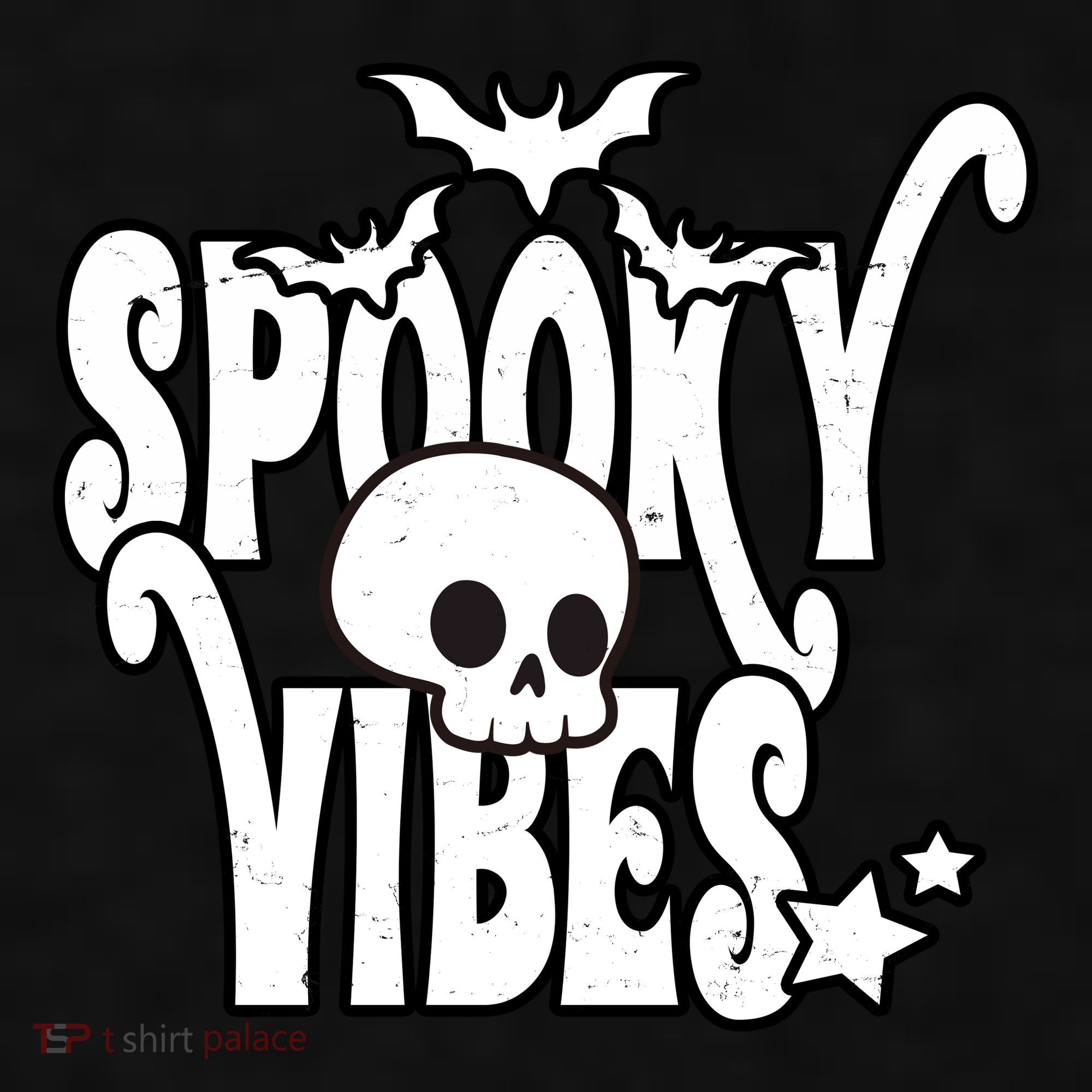 Spooky Vibes Skull Halloween Ladies PosiCharge Tri-Blend Wicking Tank