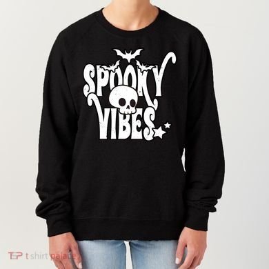 Spooky Vibes Skull Halloween Women's Sweatshirt