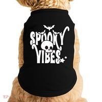 Spooky Vibes Skull Halloween Doggie Tank thumb 0