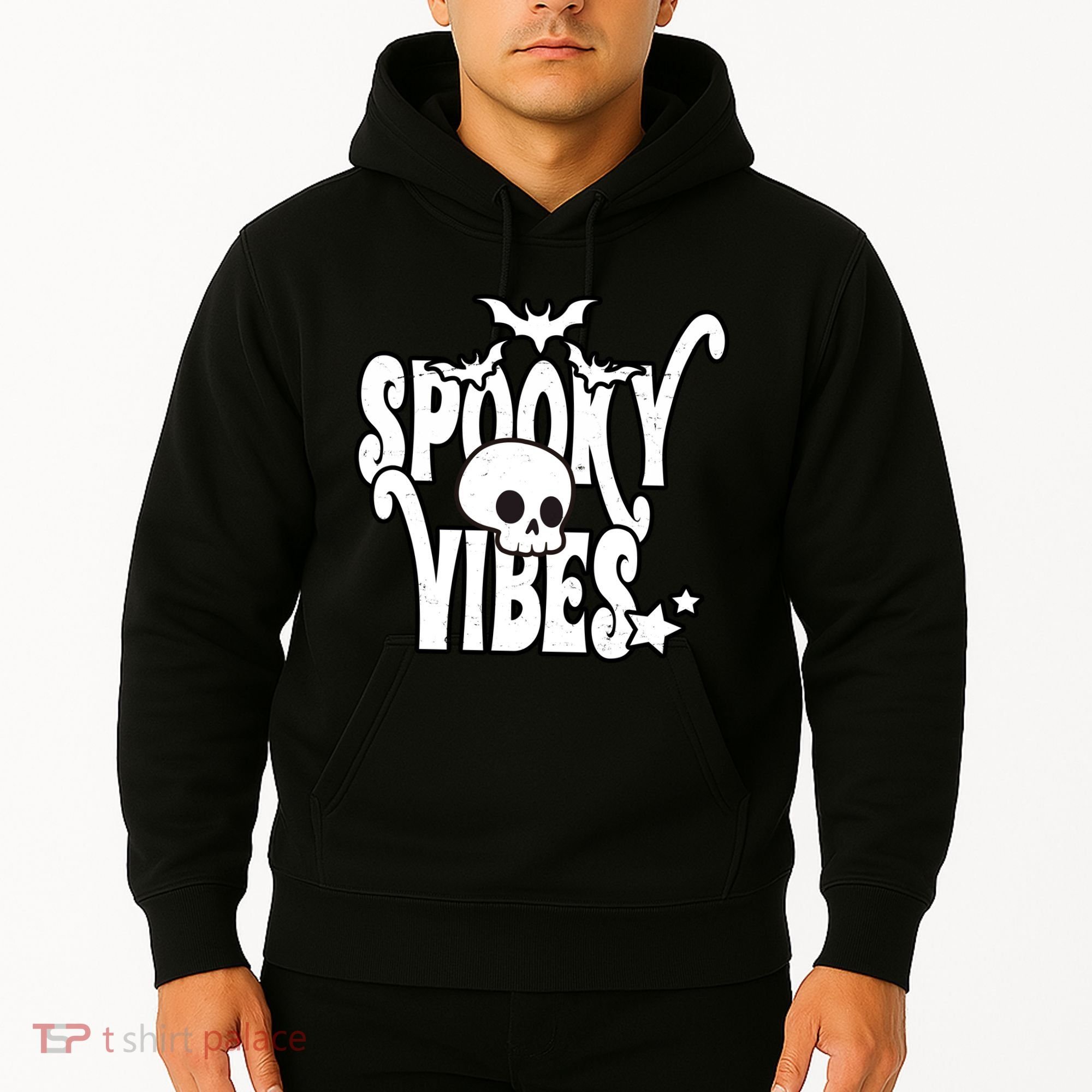 Spooky Vibes Skull Halloween Hoodie