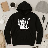 Spooky Vibes Skull Halloween Hoodie thumb 3