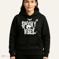 Spooky Vibes Skull Halloween Hoodie thumb 5
