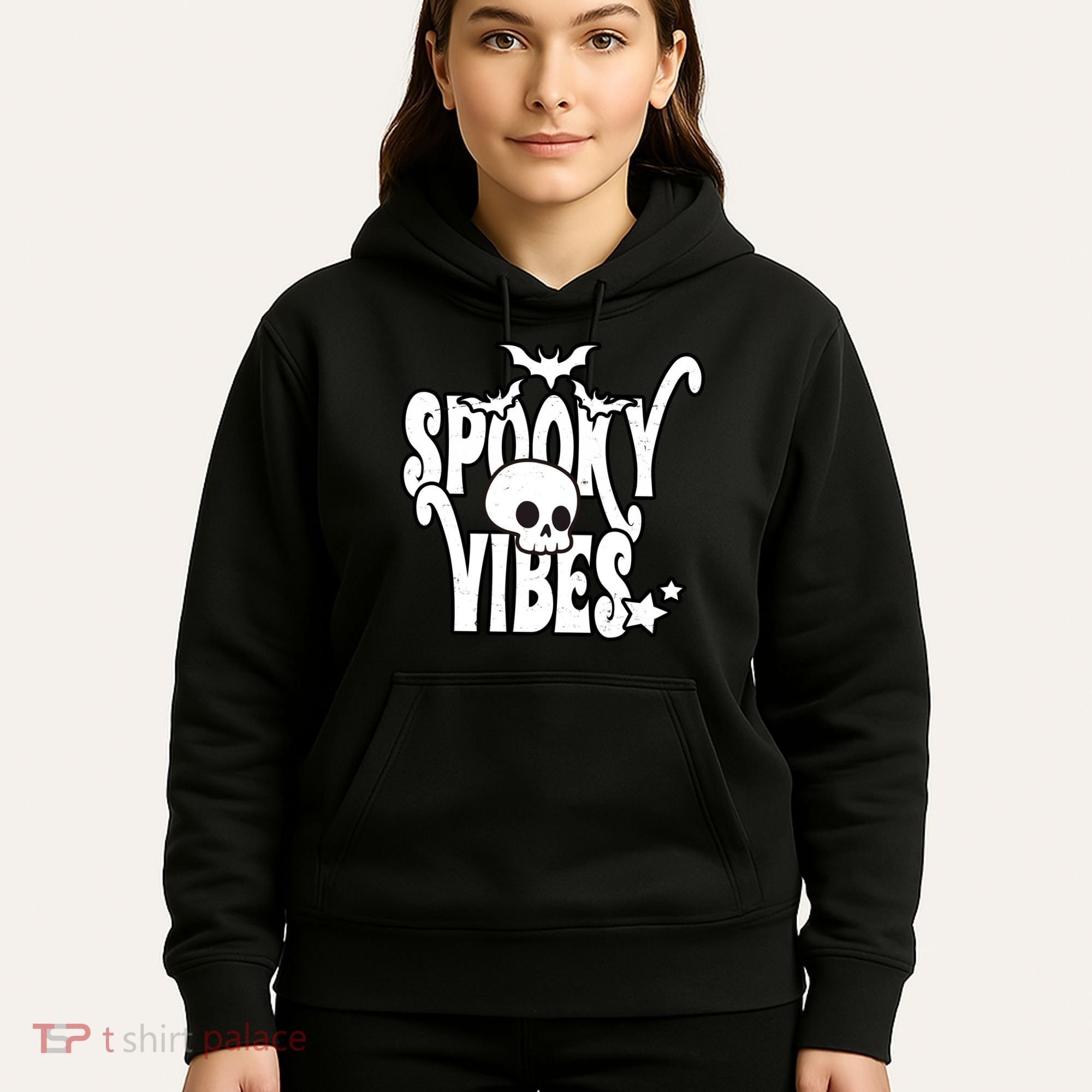 Spooky Vibes Skull Halloween Hoodie