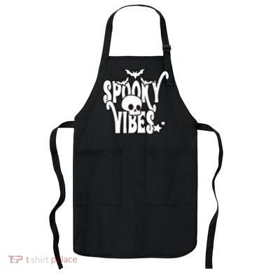 Spooky Vibes Skull Halloween Apron