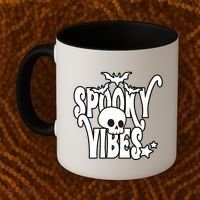 Spooky Vibes Skull Halloween Coffee Mug thumb 2