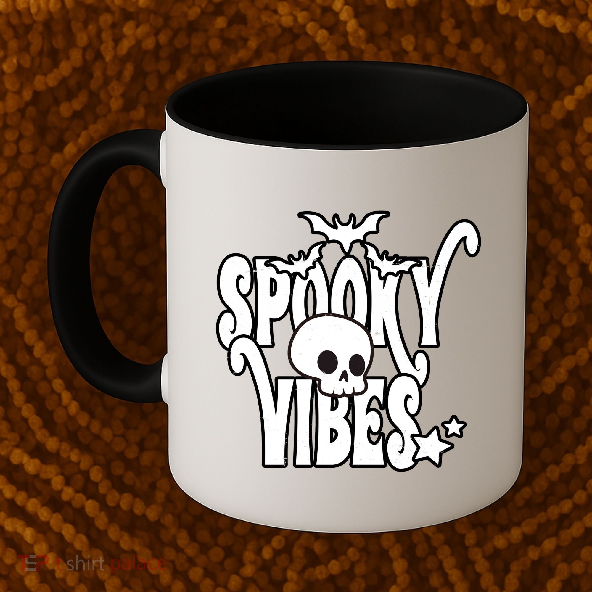 Spooky Vibes Skull Halloween Coffee Mug