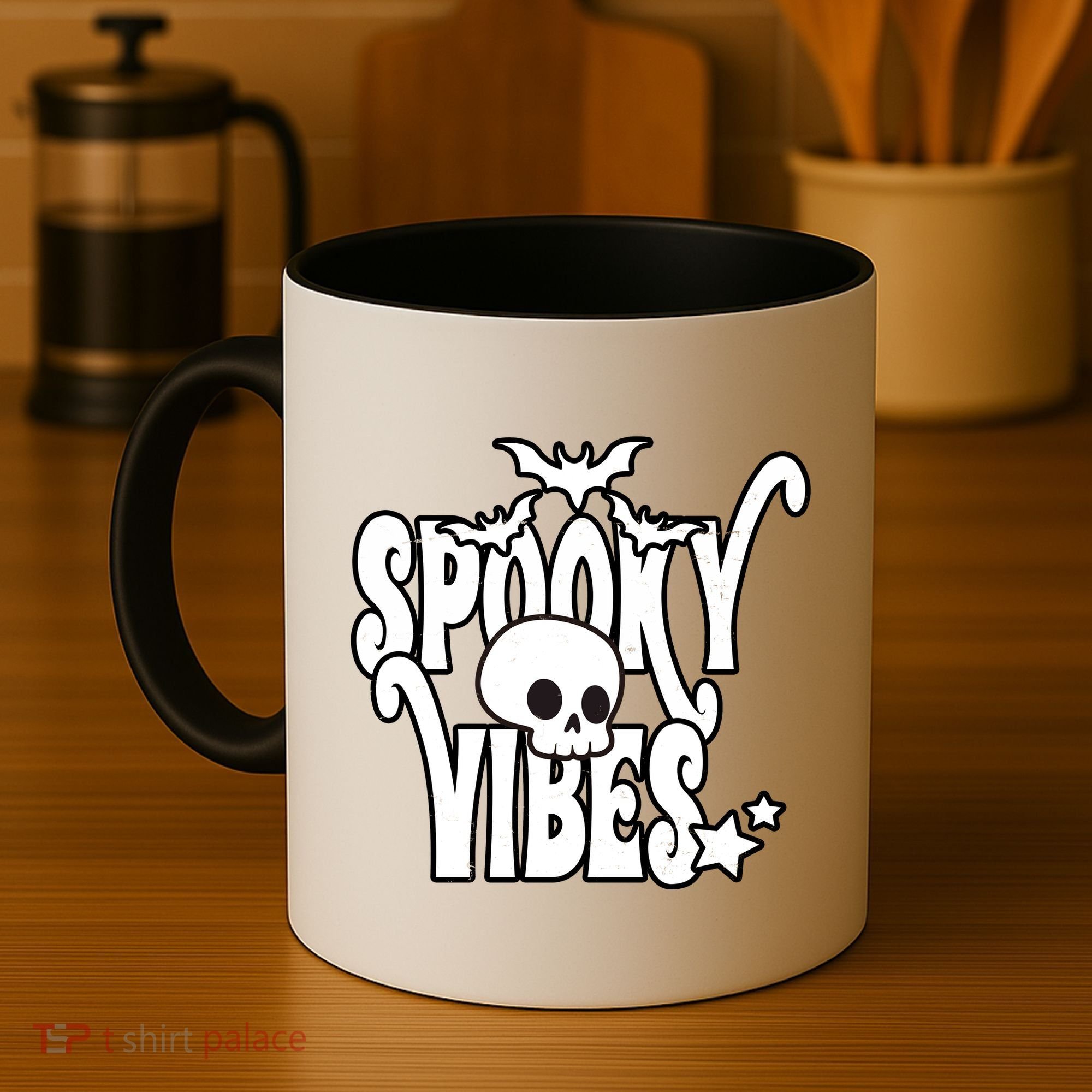 Spooky Vibes Skull Halloween Coffee Mug
