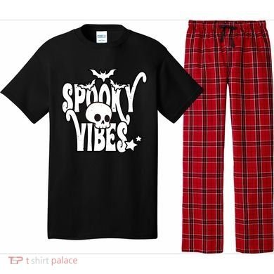 Spooky Vibes Skull Halloween Pajama Set