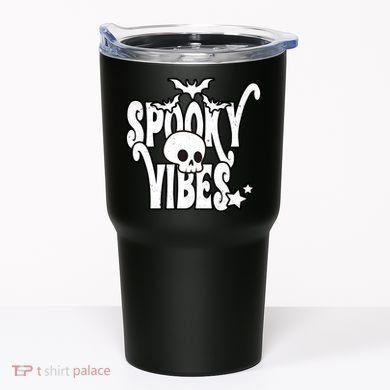 Spooky Vibes Skull Halloween Tumbler