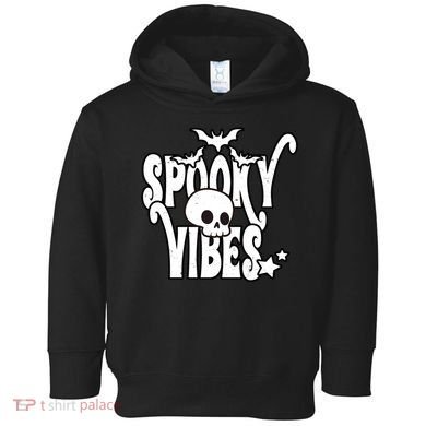 Spooky Vibes Skull Halloween Toddler Hoodie