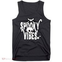 Spooky Vibes Skull Halloween Tank Top thumb 0