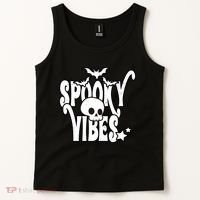 Spooky Vibes Skull Halloween Tank Top thumb 2