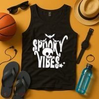 Spooky Vibes Skull Halloween Tank Top thumb 4