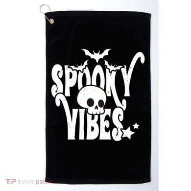 Spooky Vibes Skull Halloween Golf Towel
