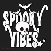 Spooky Vibes Skull Halloween Golf Towel thumb 3