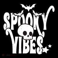 Spooky Vibes Skull Halloween Kids Sweatshirt thumb 2