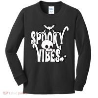 Spooky Vibes Skull Halloween Kids Long Sleeve Shirt thumb 0