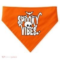 Spooky Vibes Skull Halloween USA-Made Doggie Bandana thumb 0