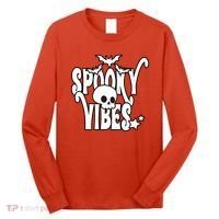 Spooky Vibes Skull Halloween Long Sleeve Shirt thumb 0