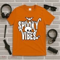 Spooky Vibes Skull Halloween T-Shirt thumb 5