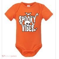 Spooky Vibes Skull Halloween Baby Bodysuit thumb 0