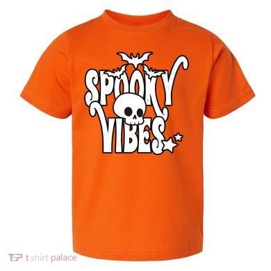 Spooky Vibes Skull Halloween Toddler T-Shirt