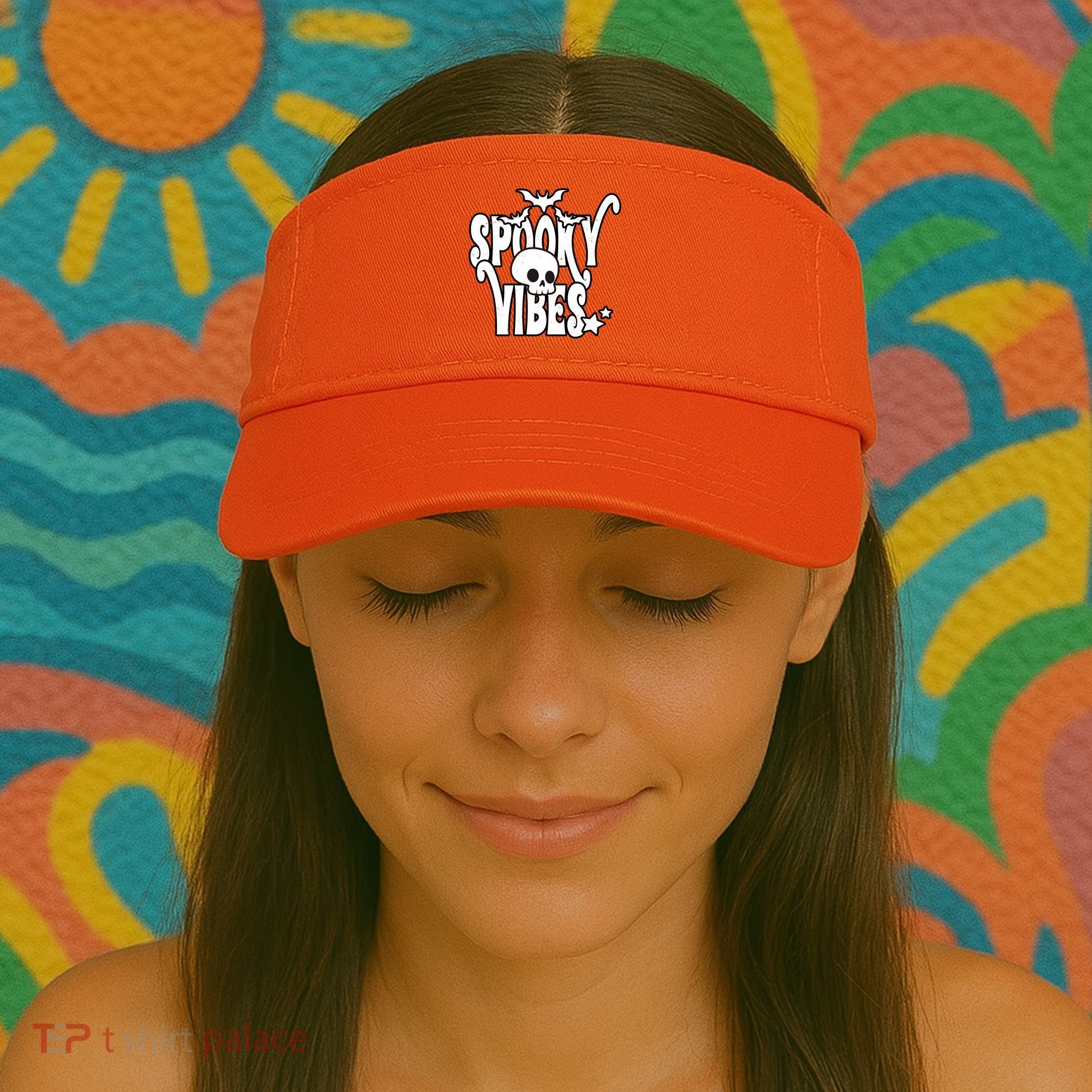 Spooky Vibes Skull Halloween Visor
