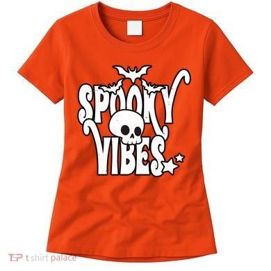 Spooky Vibes Skull Halloween Women's T-Shirt