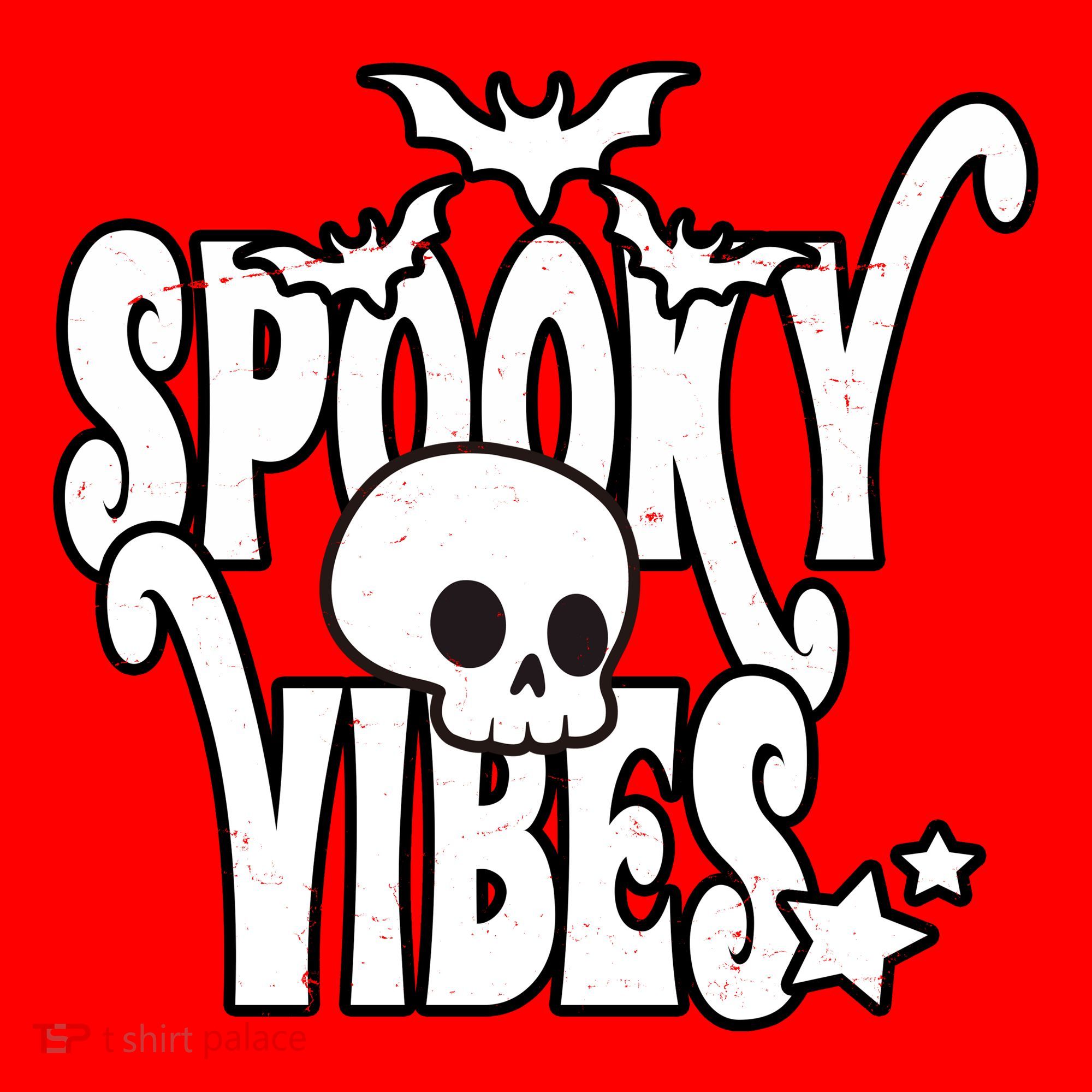 Spooky Vibes Skull Halloween Santa Hat