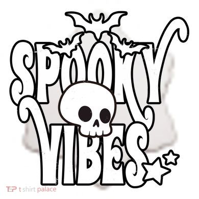 Spooky Vibes Skull Halloween Ceramic Ornament