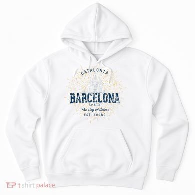 Spain Vacation Souvenir Vintage Barcelona Hoodie