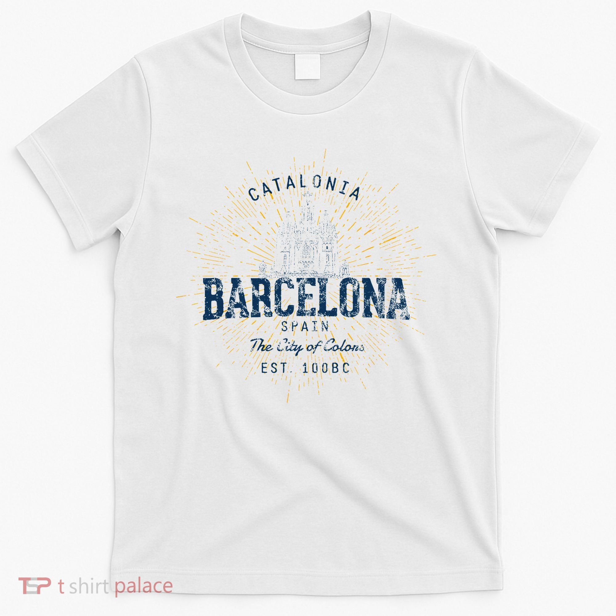 Spain Vacation Souvenir Vintage Barcelona T-Shirt
