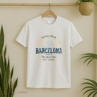 Spain Vacation Souvenir Vintage Barcelona T-Shirt thumb 2