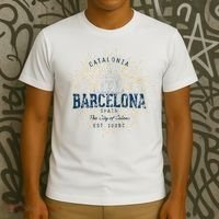 Spain Vacation Souvenir Vintage Barcelona T-Shirt thumb 3