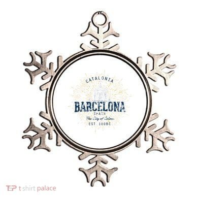 Spain Vacation Souvenir Vintage Barcelona Ornament