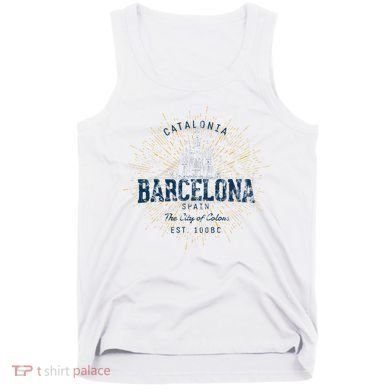 Spain Vacation Souvenir Vintage Barcelona Tank Top
