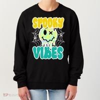 Spooky Vibes Smile Face Halloween Women's Sweatshirt thumb 0