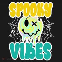 Spooky Vibes Smile Face Halloween Button thumb 1
