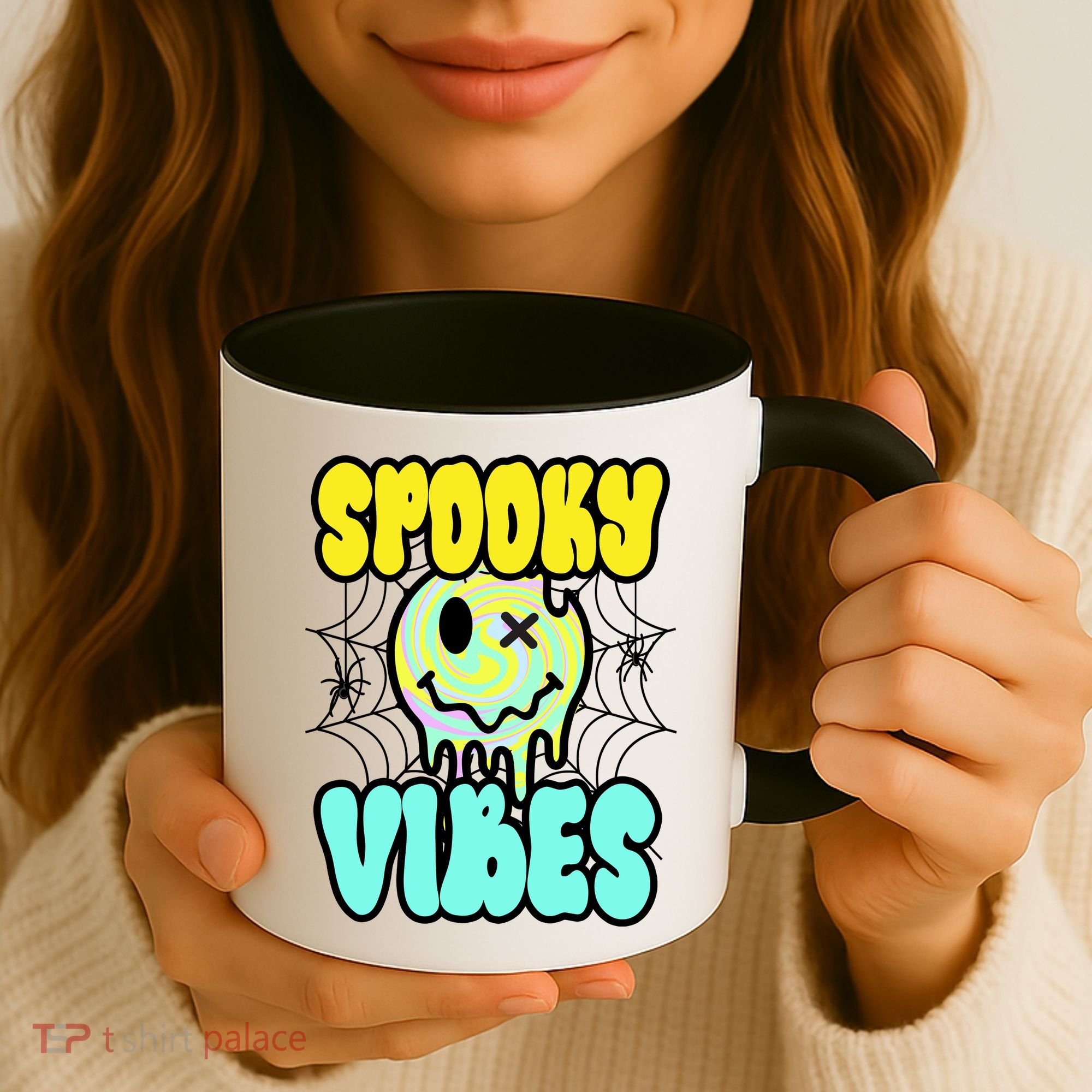 Spooky Vibes Smile Face Halloween Coffee Mug