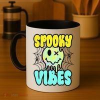 Spooky Vibes Smile Face Halloween Coffee Mug thumb 4