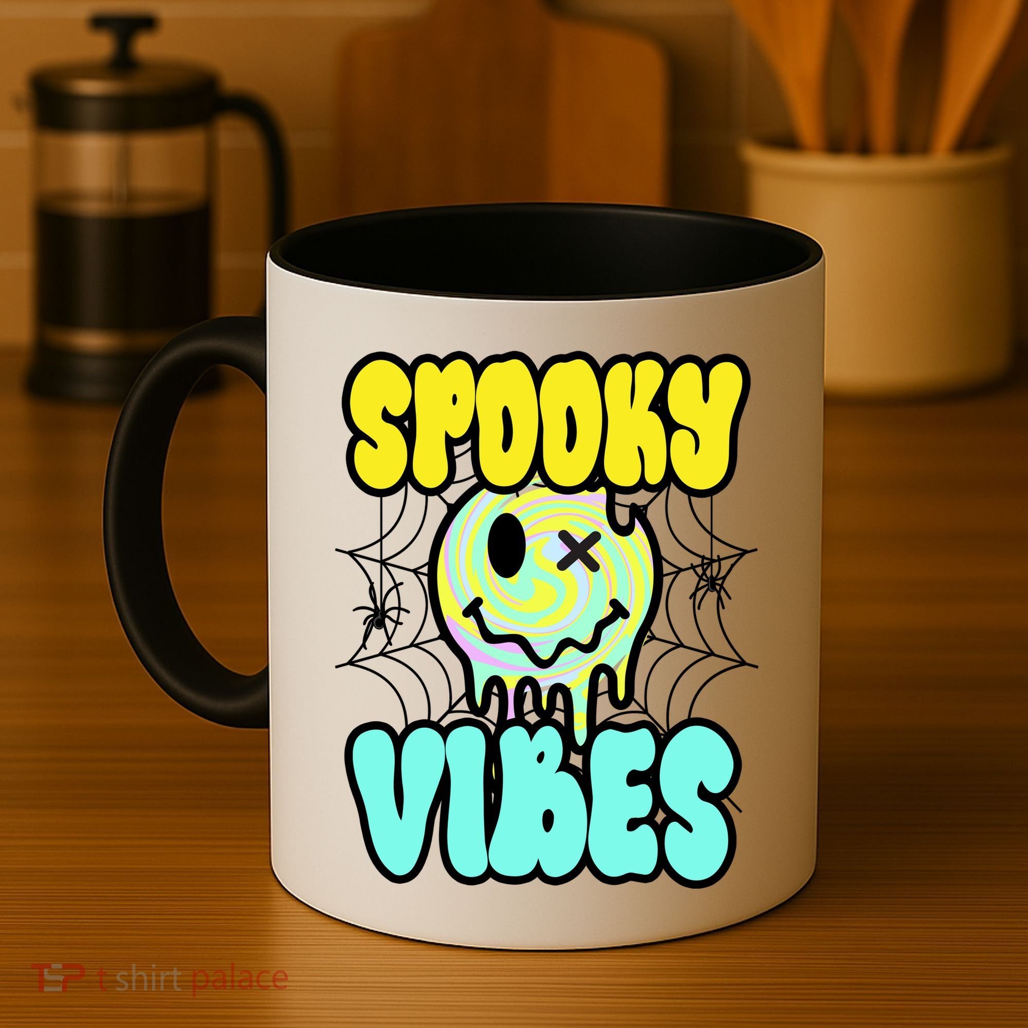Spooky Vibes Smile Face Halloween Coffee Mug