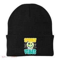 Spooky Vibes Smile Face Halloween Beanie thumb 0
