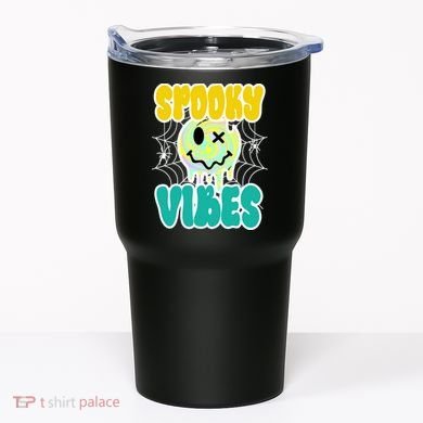 Spooky Vibes Smile Face Halloween Tumbler
