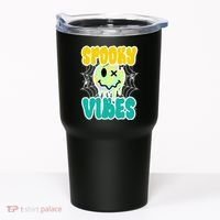 Spooky Vibes Smile Face Halloween Tumbler thumb 0
