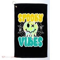 Spooky Vibes Smile Face Halloween Golf Towel thumb 0