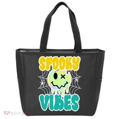 Spooky Vibes Smile Face Halloween Tote Bag